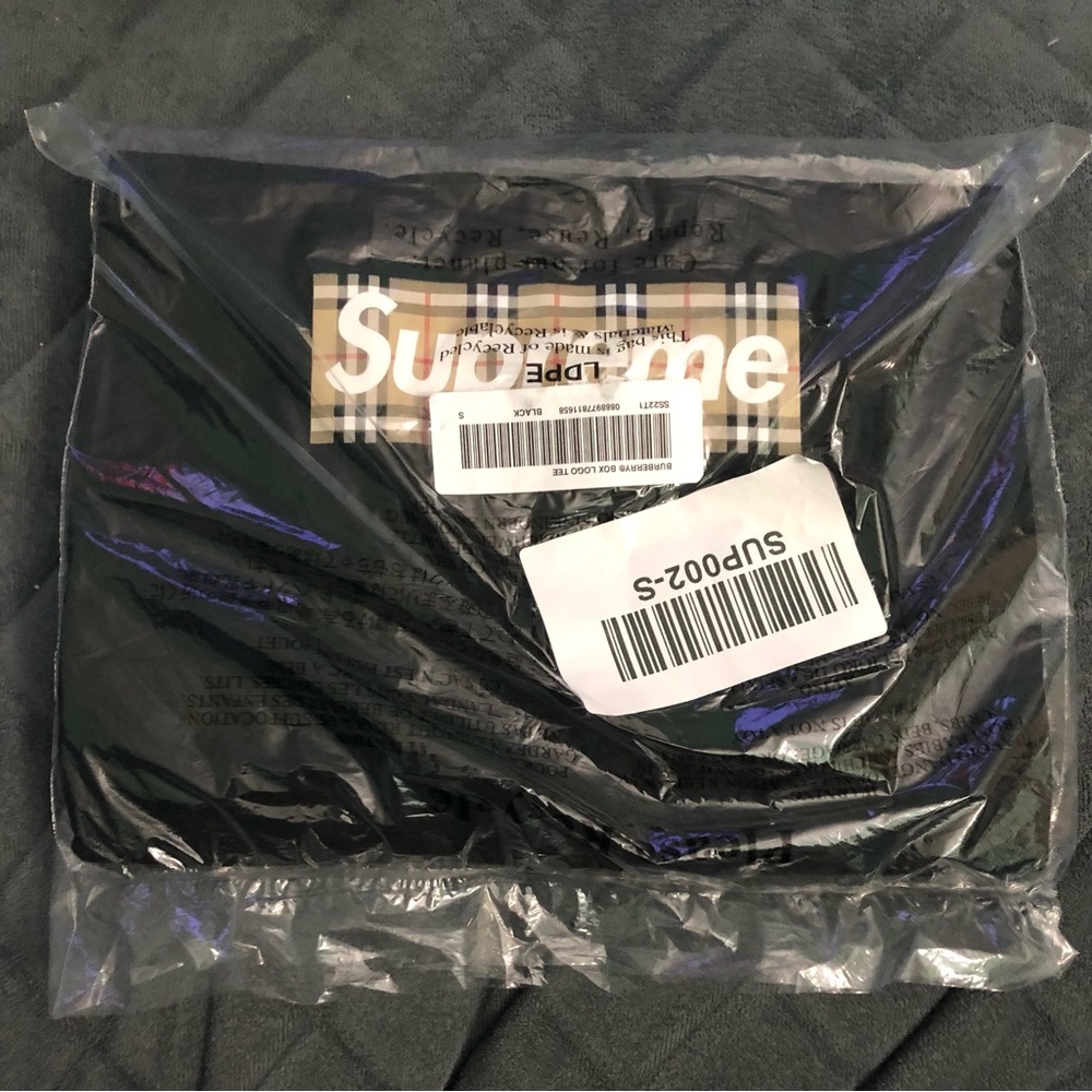 Supreme Burberry T-Shirt White Size S